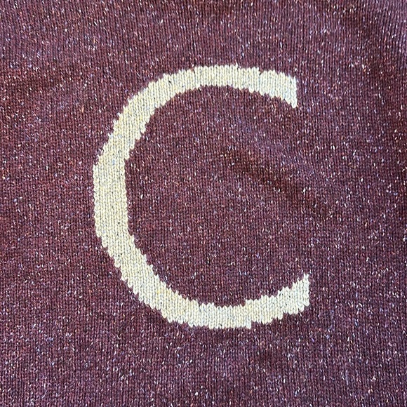 Harry Potter - “C” Weasley knitted sweater, Adult Medium in Burgundy color - Picture 2 of 6